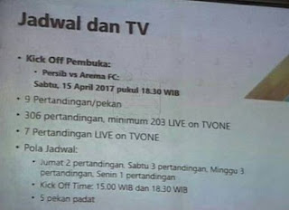 Persib vs Arema FC Pertandingan Pembuka Liga 1 Sabtu 15 April 2017
