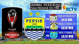 Jadwal Pertandingan Persib Bandung di Piala Presiden 2017 - Siaran Langsung SCTV