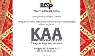 Pemilik Nama Asep Gelar Konferensi di Bandung Pemilik Nama Asep Gelar Konferensi di Bandung