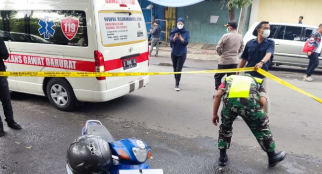 bom polsek astanaanyar bandung garis polisi